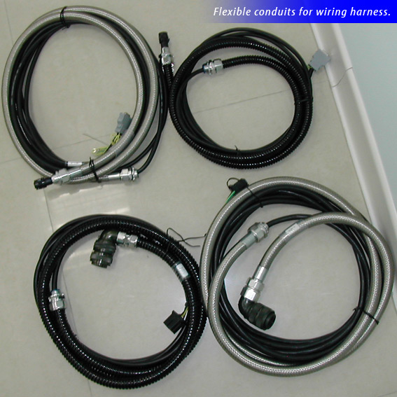 flexible conduit for wiring harness