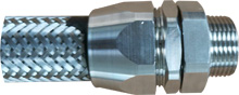 Delikon Heavy Series Stainless Steel Swivel Connector for Triple Layers Stainless Steel Wire Over Braided Flexible Stainless Steel Conduit.Delikon high temperature stainless steel connector is one piece body, all stainless steel construction for reliable applications where high temperature oxidation resistance is necessary, and in other applications where high temperature strength is required.