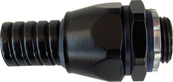 Black Color Painted Liquid Tight Connector and pvc coated flexible metallic conduit assembly