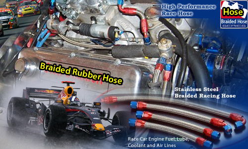High Performance Hose For Race Car Engines Fuel, Oil, Lube, Coolant and Air Lines