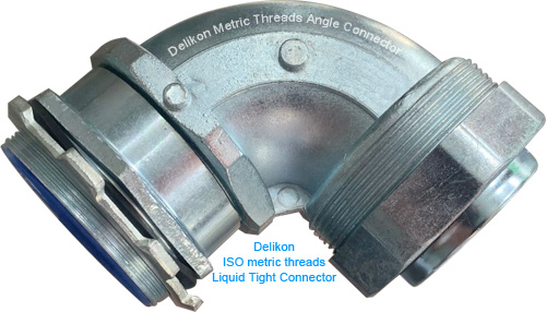 Delikon ISO metric threads liquid tight connector (zinc die casting)